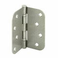 Prime-Line Door Hinge Commercial Smooth Pivot, 4 in. x 4 in. with 5/8 in. Radius Corners, Satin Nickel 3 Pack U 1157053